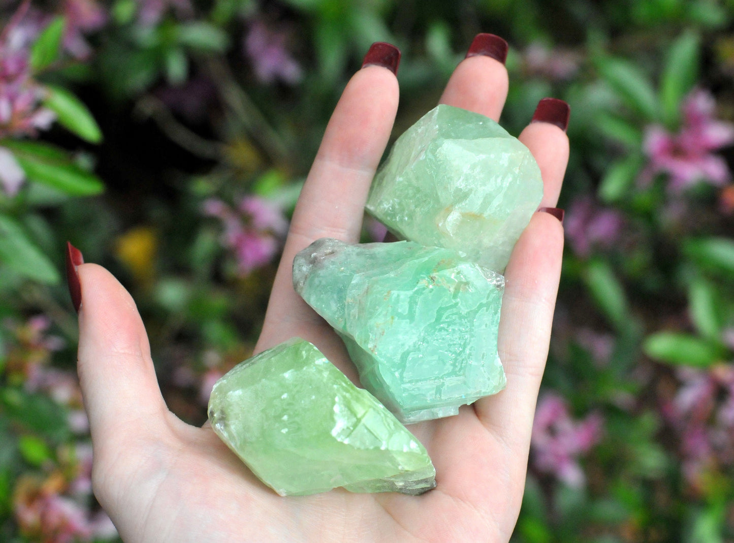 Emerald Green Calcite Rough Stones ~ Crystals, Reiki, Metaphysical, Collection